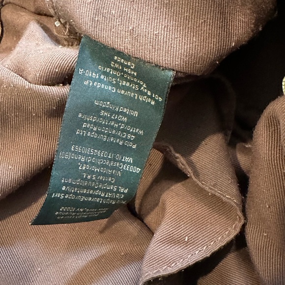 Lauren Ralph Lauren Women’s Brown Leather Trim Equestrian Tote Bag - Picture 9 of 16